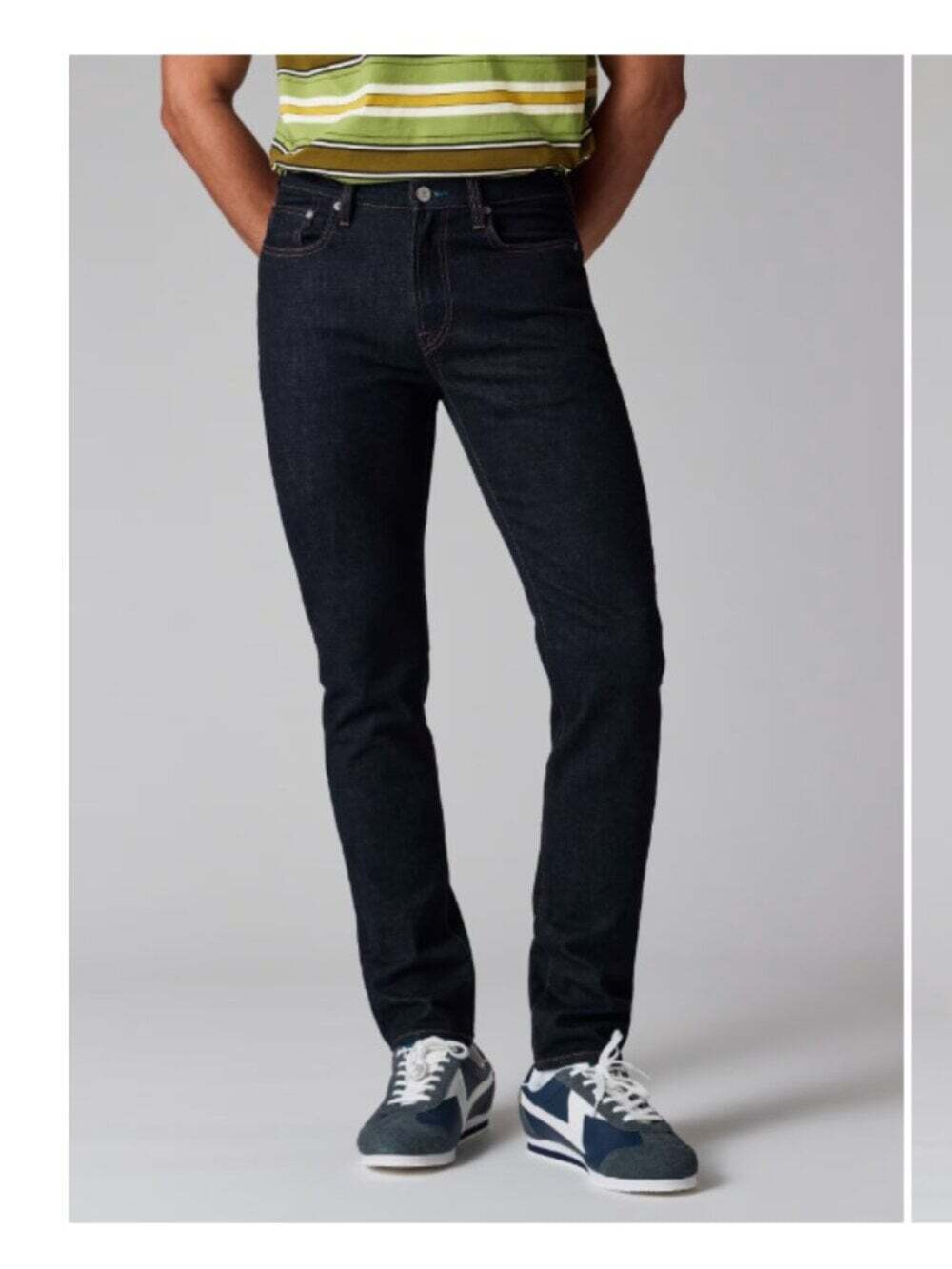 PS Paul Smith Navy slim standard fit crosshatch stretch denim size 30R
